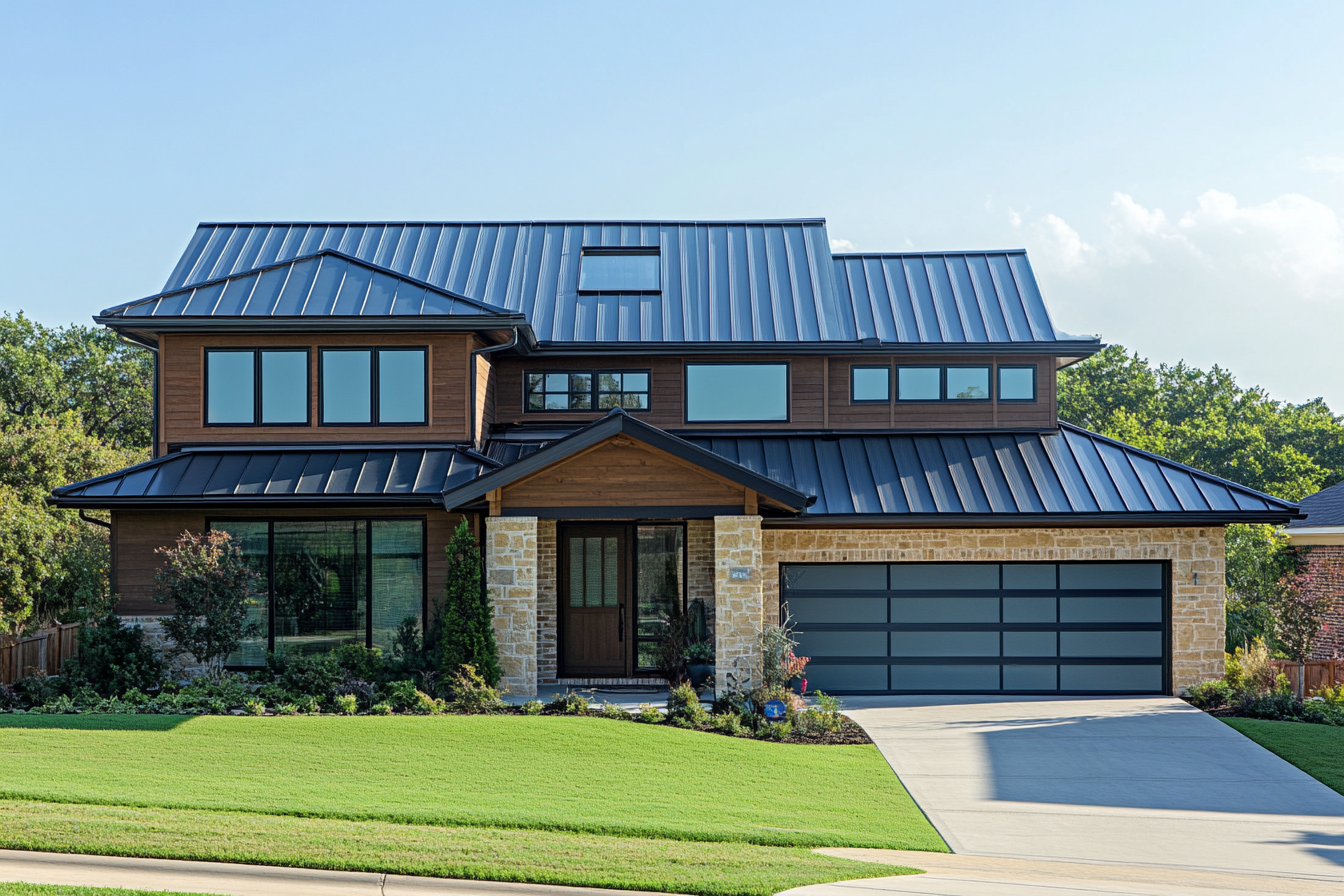 house with a metal roof in Texas