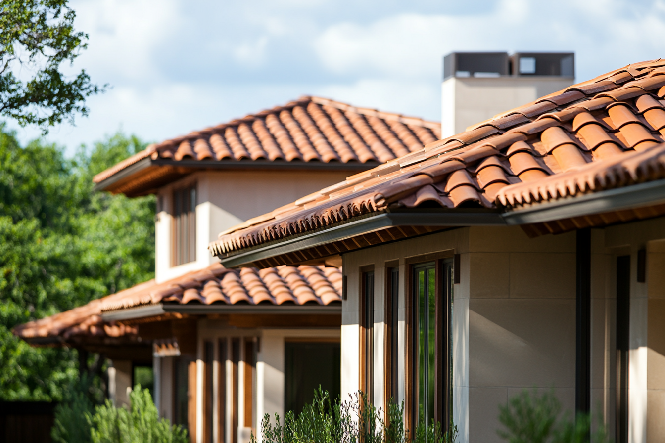 house with a clay tile roof in Texas